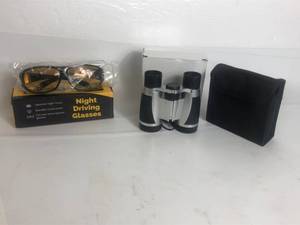 lot 1162 image: LOT OF NIGHT DRIVING GLASSES AND BINOCULARS