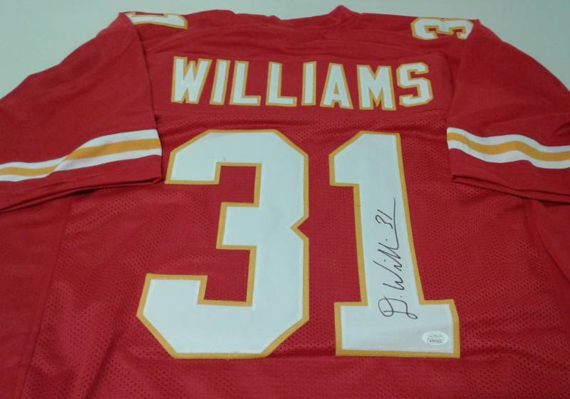 Signed Darrel Williams #31 Kansas City Chiefs Custom Football Jersey  w/James Spence WITNESSED Authentication