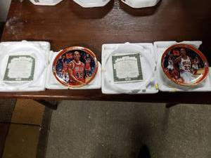 lot 5467 image: The Upper Deck Company Limited Edition Michael Jordan Commemorative Plates. Lot of 2