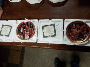 lot 5469 image: The Upper Deck Company Limited Edition Michael Jordan Commemorative Plates. Lot of 2