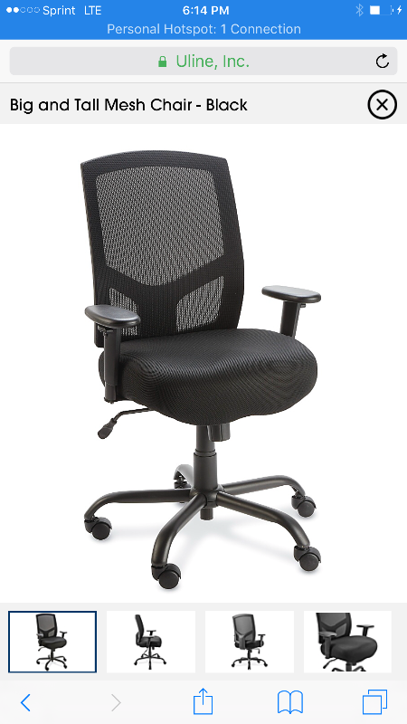 lot 10907 image: New big and tall mesh office chair as pictured retails for $300