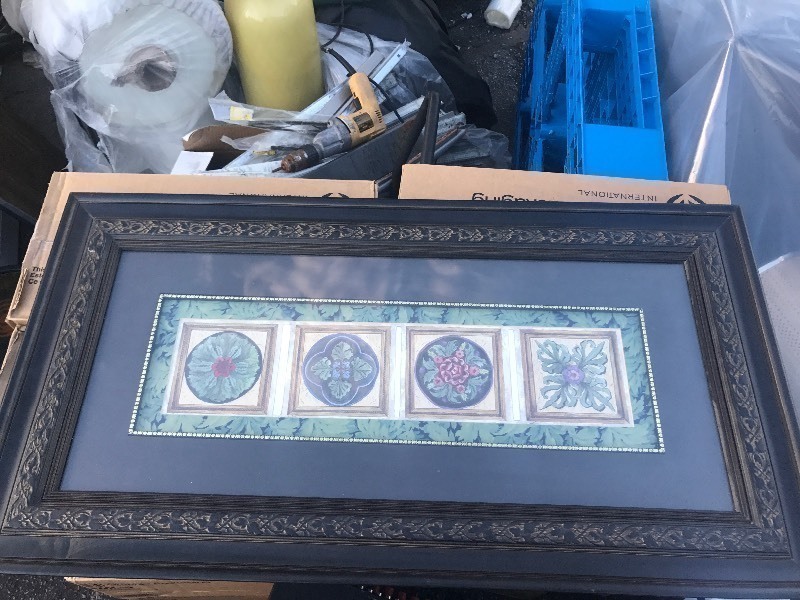 lot 260 image: Very nice framed and matted picture mission style colors great frame if you dont like picture concentrate on the frame