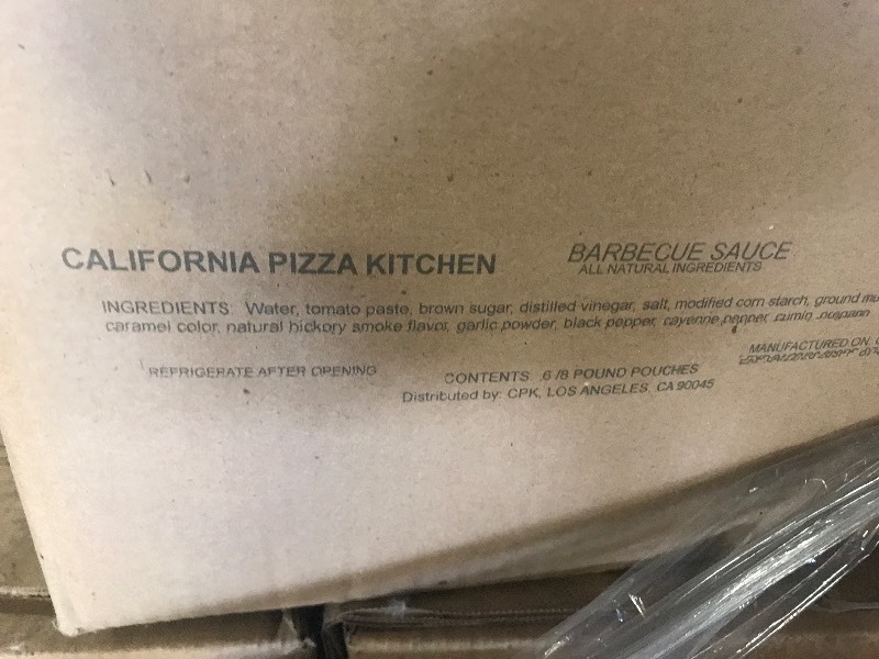 lot 286 image: Very tasty bulk barbecue sauce case has (6) 8 pound bags