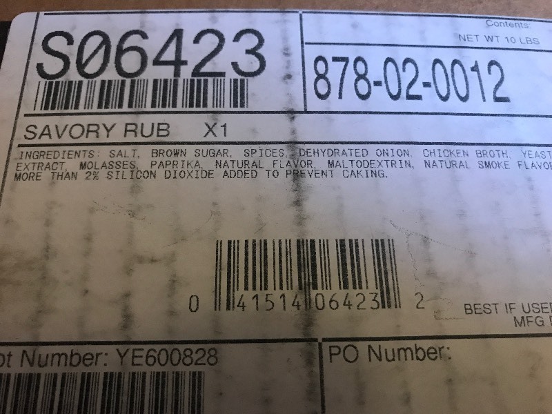 lot 332 image: (2)  10 pound bags of barbecue rub spices 20 pounds total high dollar