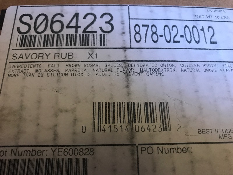 lot 334 image: (2)  10 pound bags of barbecue rub spices 20 pounds total high dollar