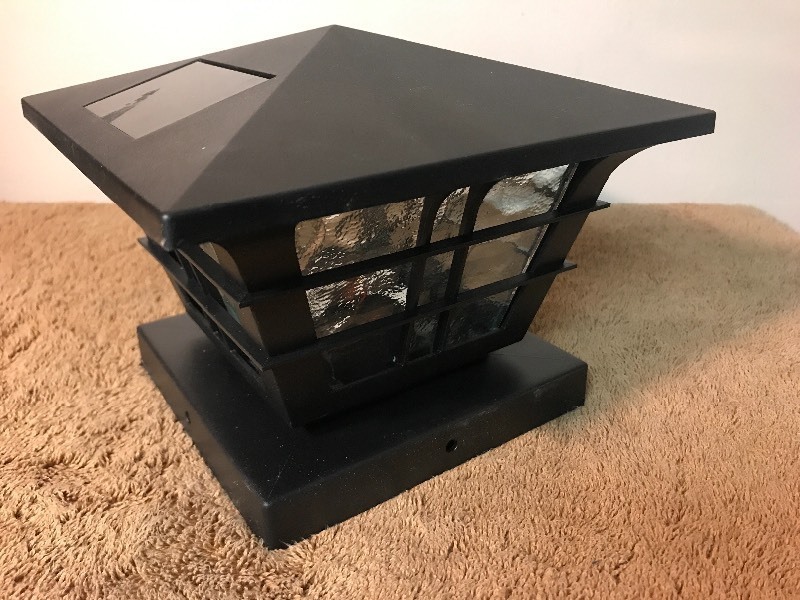 lot 437 image: New inbox LED solar post cap lights bits 4 x 4 posts and 5 x 5 posts