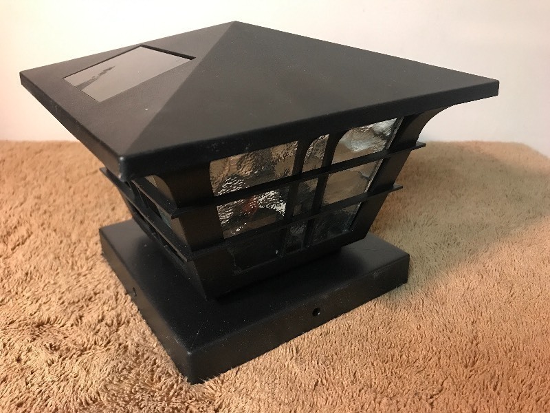 lot 445 image: New inbox LED solar post cap lights bits 4 x 4 posts and 5 x 5 posts