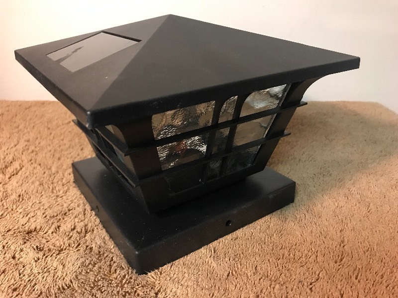lot 446 image: New inbox LED solar post cap lights bits 4 x 4 posts and 5 x 5 posts