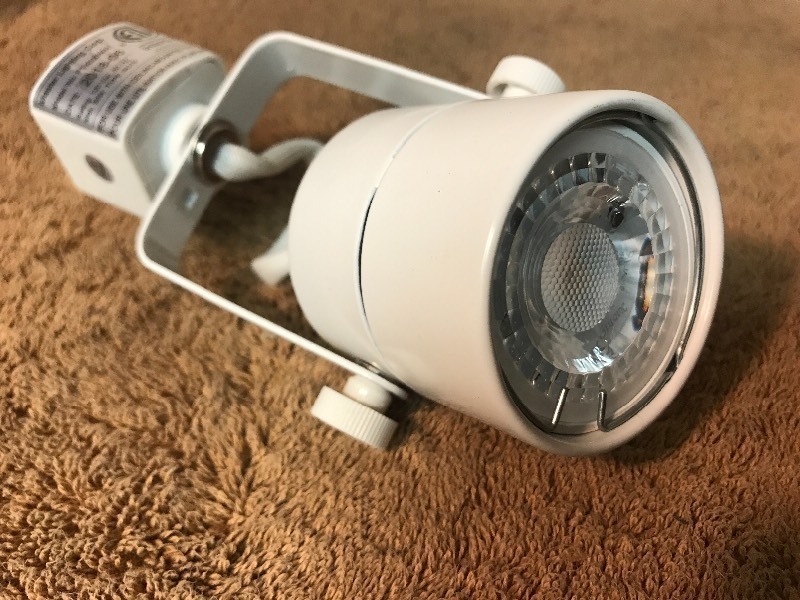 lot 457 image: Two new track light fixture with LED light bulb included as pictured