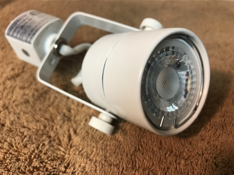 lot 459 image: Two new track light fixture with LED light bulb included as pictured