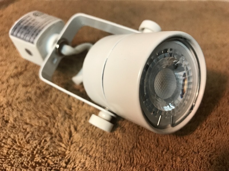 lot 463 image: Two new track light fixture with LED light bulb included as pictured