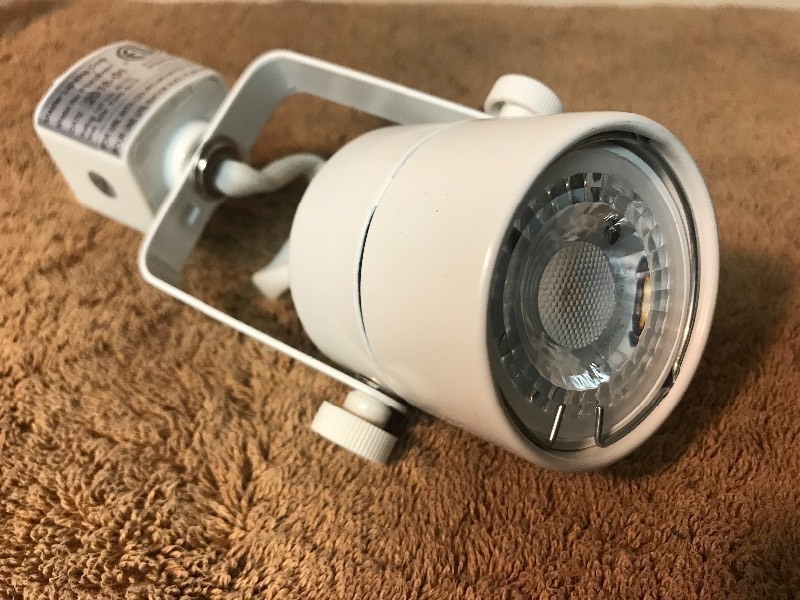 lot 464 image: Two new track light fixture with LED light bulb included as pictured