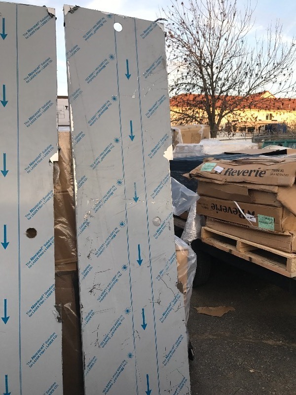 lot 600 image: New 2 x 8 stainless steel top cover make stainless steel table use your imagination use the shelf