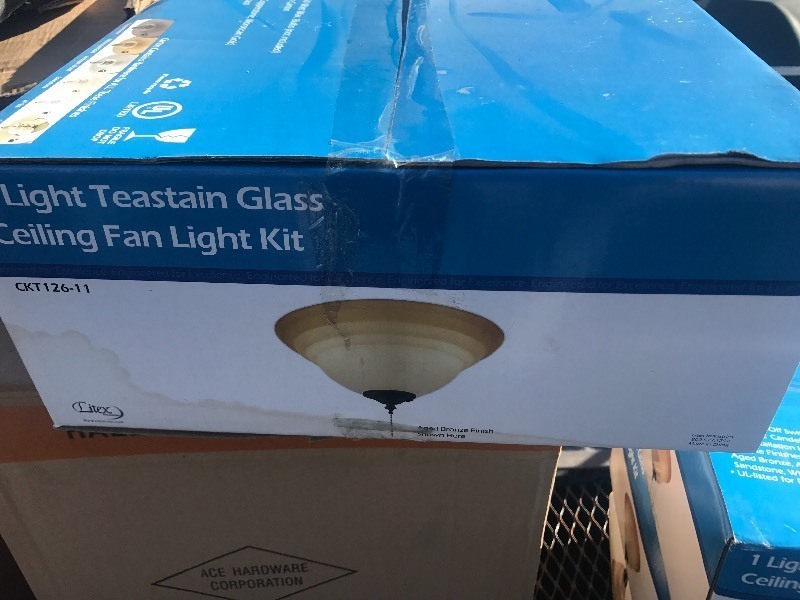 lot 629 image: New in box ceiling fan light fixture