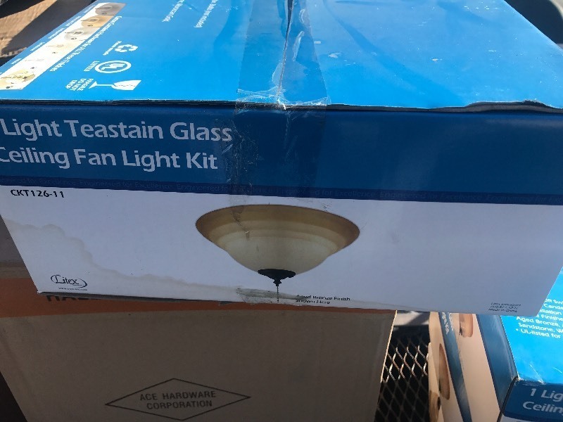 lot 630 image: New in box ceiling fan light fixture