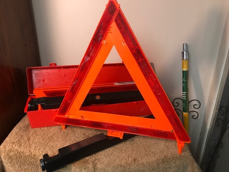 lot 638 image: Set three roadside hazard triangle