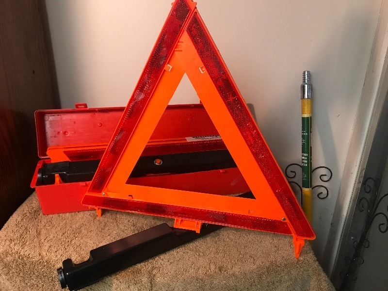 lot 639 image: Set three roadside hazard triangle