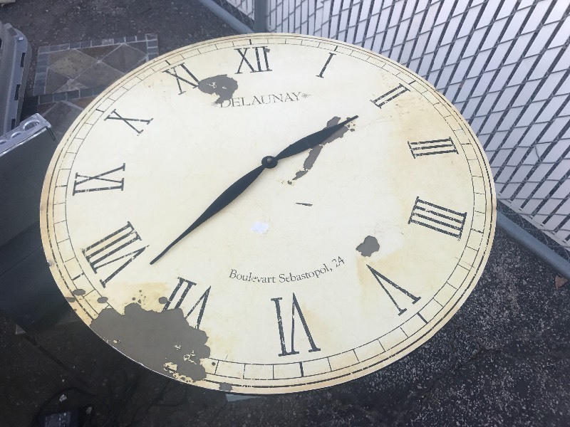 lot 84 image: 24  inch wall clock with that old world look made to look old