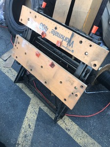 lot 146 image: Heavy duty workbench fold up handy and easy to use