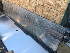 lot 157 image: One piece aluminum diamond plate 2 x 8