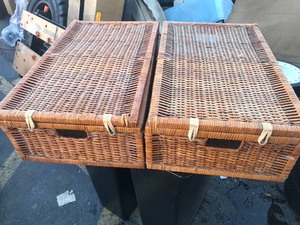 lot 167 image: (2)  Wicker storage boxes