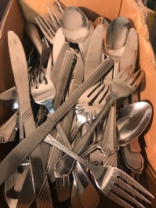 lot 169 image: Box of silverware