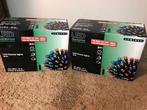 lot 735 image: Two box LED battery operated Christmas lights