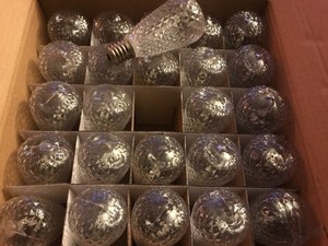 lot 354 image: Case of 25 Edison style lightbulbs Christmas lights cool white