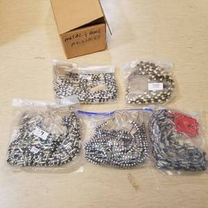 lot 4 image: assorted metal & Bone necklaces  chokers