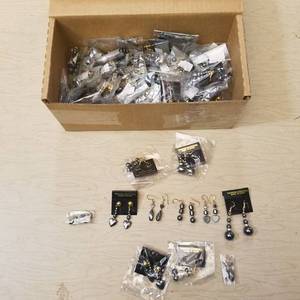 lot 6 image: approximately 140 pair of hematite earrings