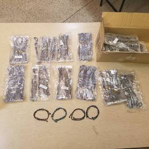 lot 34 image: large lot of 15 inch  wrap bracelets - magnetic