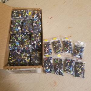 lot 48 image: approximately 60 bags of glass jewelry beads