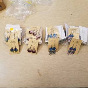 lot 65 image: approximately 100 Pair of handcrafted earrings