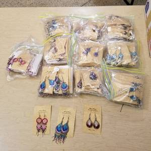 lot 85 image: approximately 250 pairs of handcrafted earrings
