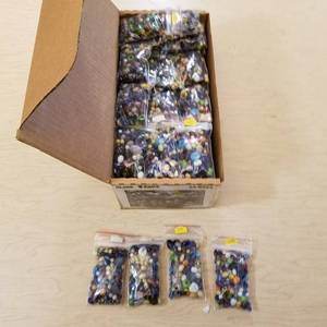 lot 93 image: approximately 66 bags of assorted glass jewelry beads
