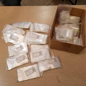 lot 104 image: large lot of polyethylene bags - at least 1,600 3 by 5 in