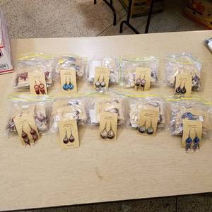 lot 105 image: approximately 250 pair of handcrafted earrings