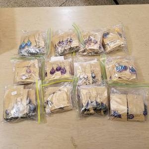 lot 110 image: approximately 300 assorted handcrafted earrings