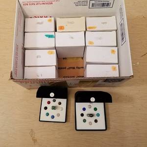 lot 119 image: 1 dozen ball rings - assorted sizes - marked sterling silver