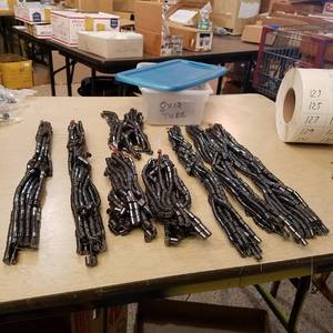 lot 123 image: approximately 70 strands of 8 X 12mm tube jewelry beads