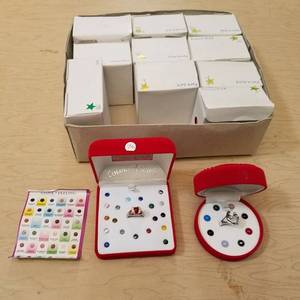 lot 141 image: 12 Colors of Life rings - assorted sizes - marked sterling silver