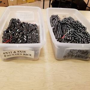 lot 172 image: large lot of magnetic jewelry beads with totes