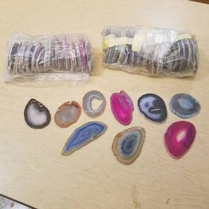 lot 182 image: approximately 100 flat polished geodes