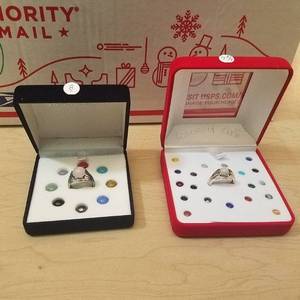 lot 213 image: approximately 25 Colors of Life rings