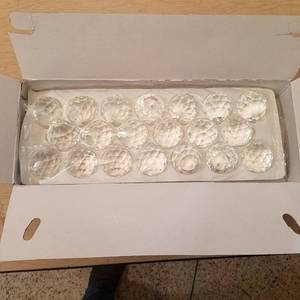 lot 255 image: case of 40 crystal balls drilled for necklaces, decor, lighting, etc - 40 mm