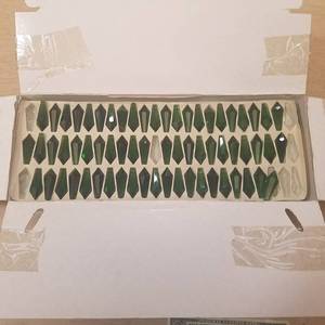 lot 258 image: approximately 400 38mm green necklace pendants