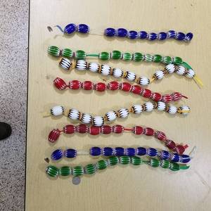 lot 2019 image: 8 Strands of Chevron Beads