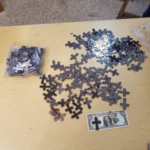 lot 2125 image: approximately 200 pendants - cross-shaped