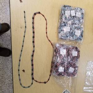 lot 2128 image: 36 inch beaded strands - approximately 48