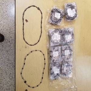 lot 2145 image: approx 48 beaded strands - 21 inches